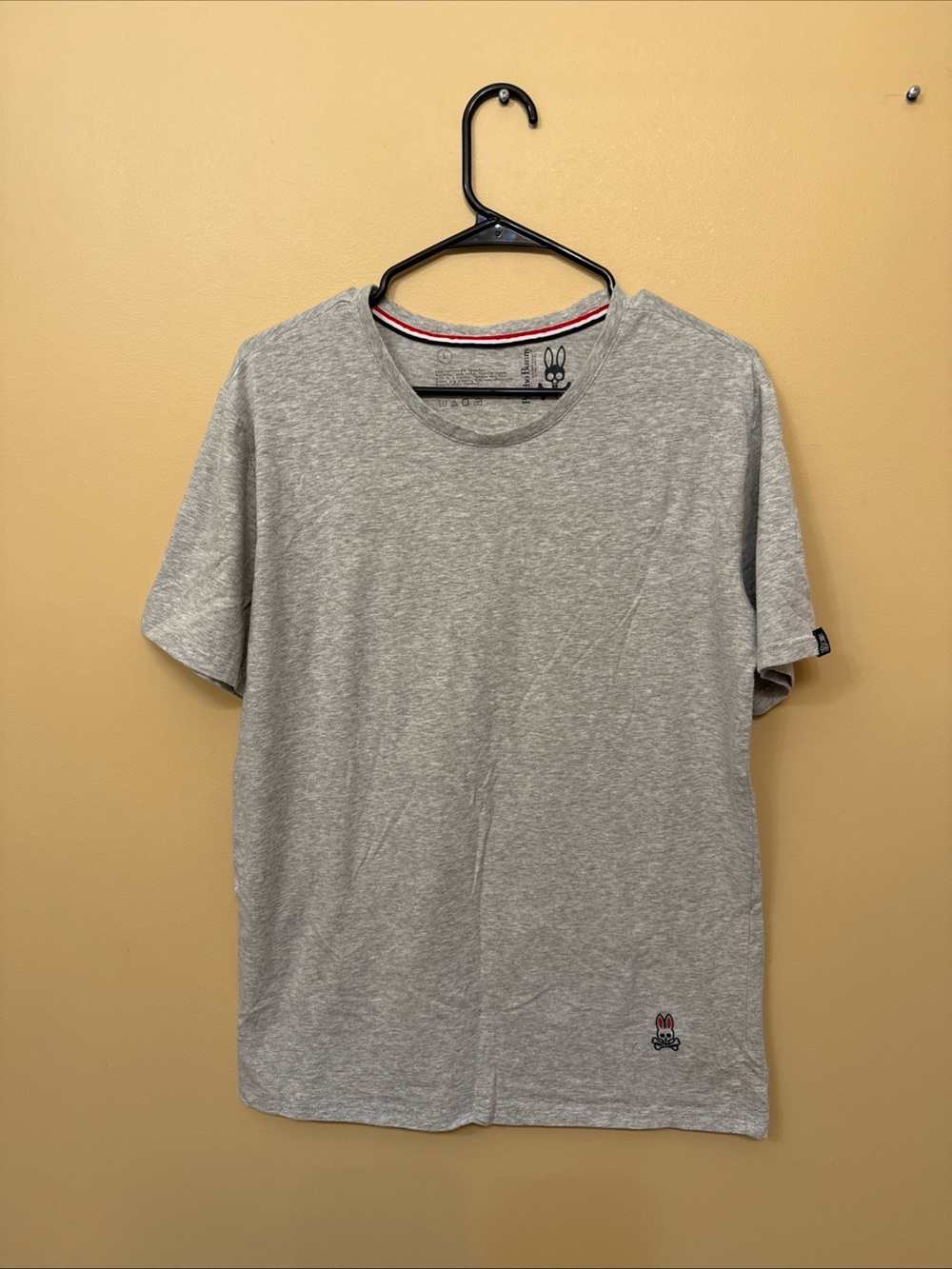 Psycho Bunny Men's Light Grey Short Sleeve Crew Tee